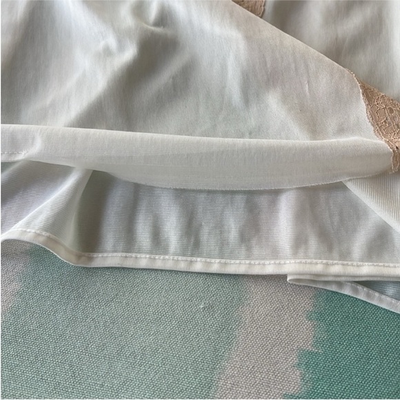 Vintage Lace Embroidered Nightgown & Robe Set White Nylon Made USA Large - Picture 14 of 14